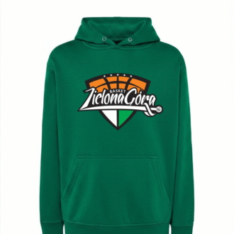 BLUZA Z KAPTUREM ZASTAL LOGO ZIELONA